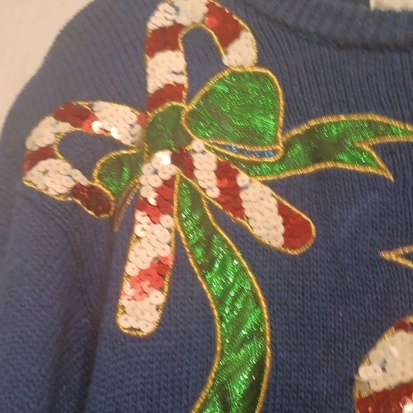 Victoria Harbour Blue Holiday Sweater Size Small - Picture 4 of 7